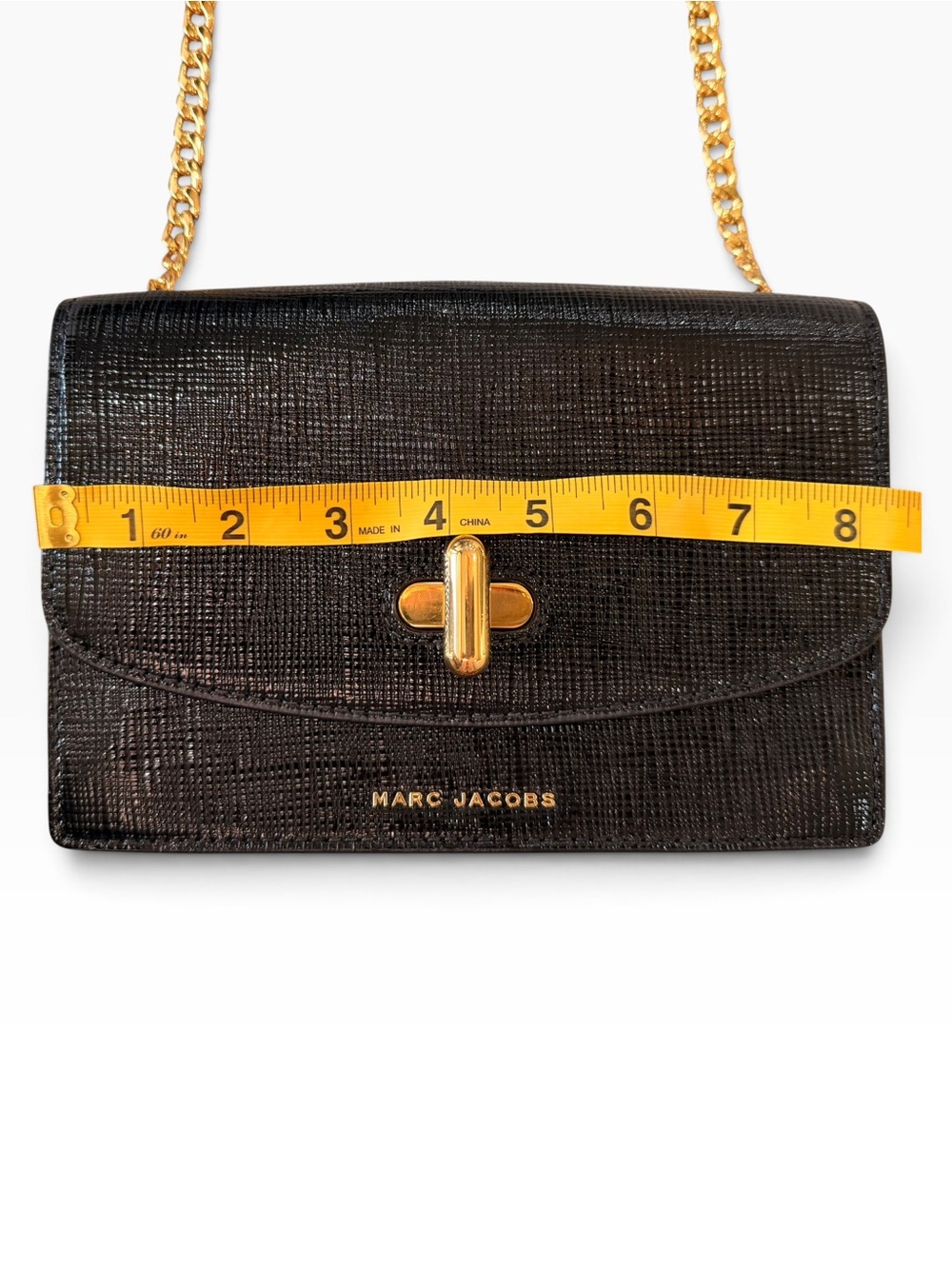 LIKE NEW Marc Jacobs The Turnlock Leather Crossbody Bag - Black - Picture 9 of 16